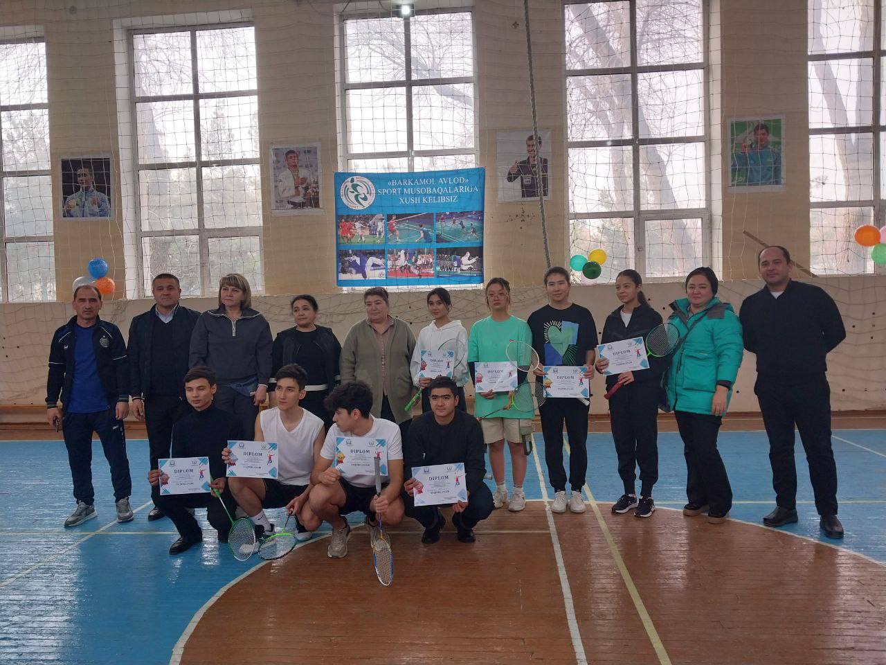 Read more about the article “Barkamol avlod” sport musobaqalarining “Badminton” sport turi boʼyicha Toshkent shahar bosqichi boʼlib oʼtdi.